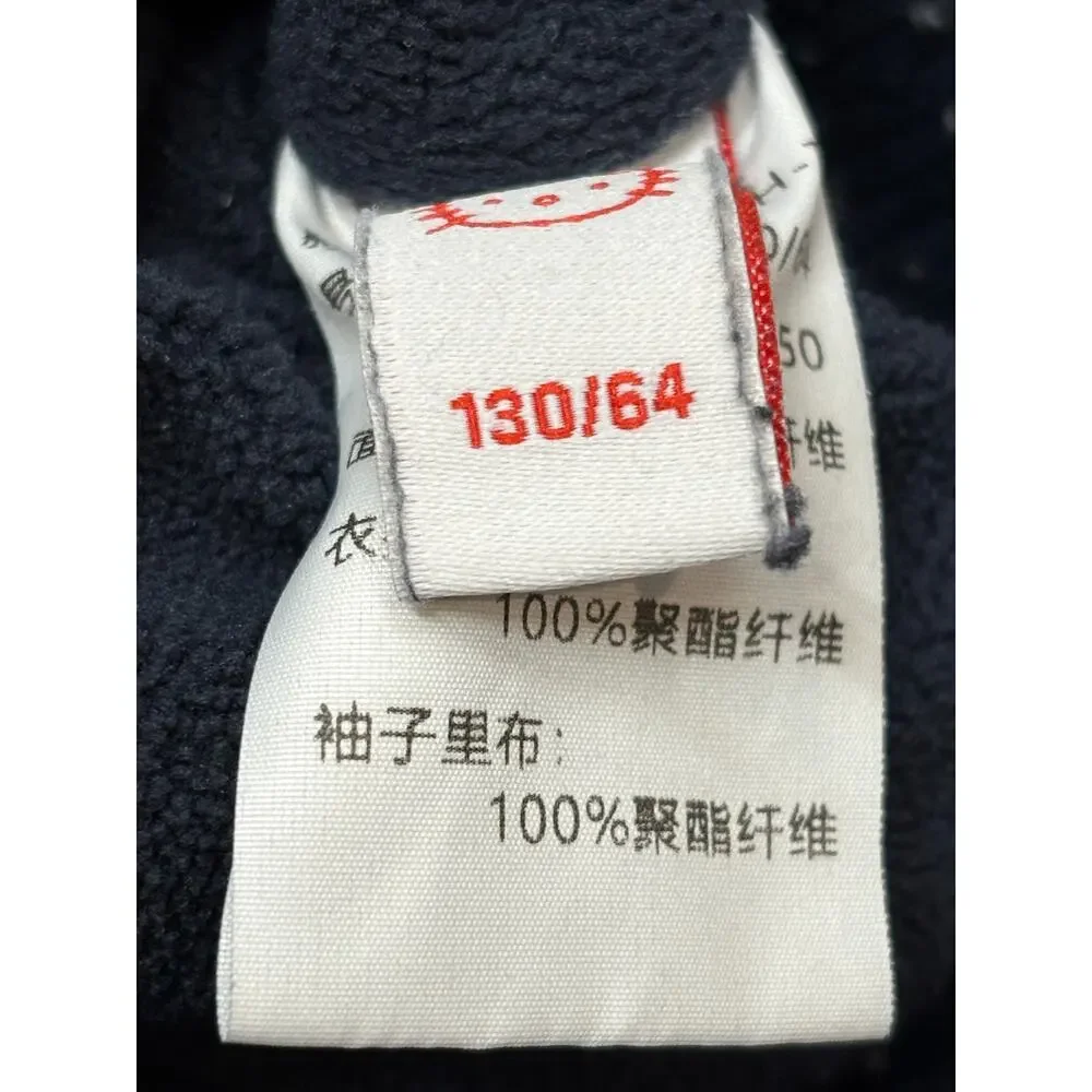 Sanrio Miniso Hello Kitty Bomber Jacket Girls Kids 7-8 Navy Full Zip Embroidered